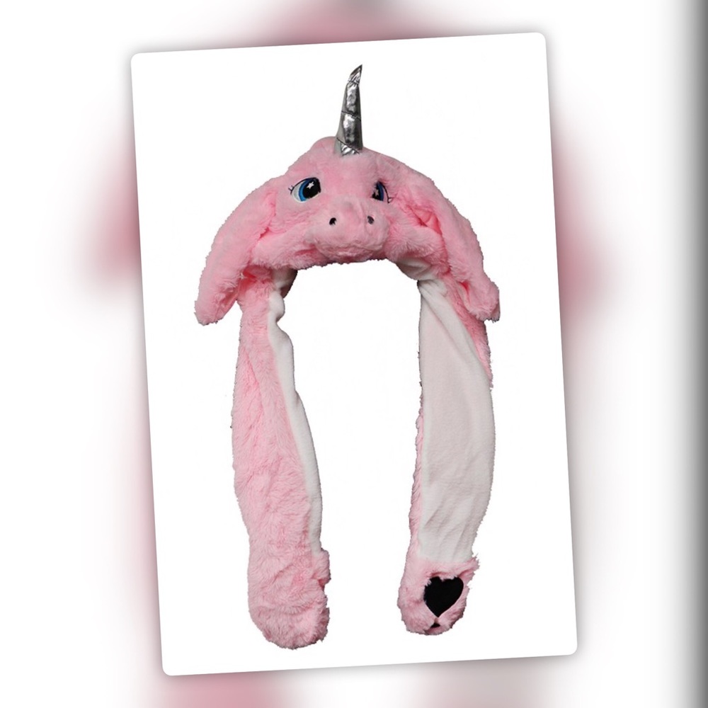 Unicorn Hat Fits adults/kids Squeeze Paw Lift Ears - Picture 9 of 11